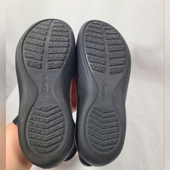 Crocs Jayna Womens Size 9W Slingback Slip On Ballet Flats Black Comfort - Picture 5 of 8